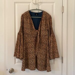 Mini Bell Sleeve Floral Dress